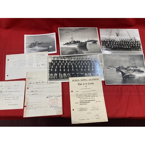 245 - World War Two: Important archive relating to Sub Lt. David Johnson and H.M.S. M.T.B. 770, a motor to... 