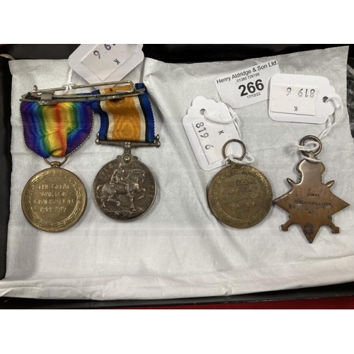 266 - Medals: WWI War Medal and Victory Medal awarded to Private I F.P. Townsend 93216 R.A.F and a 1914-19... 