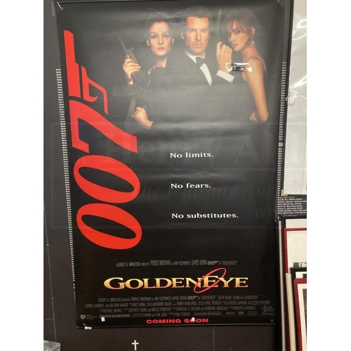 286 - Movies: Goldeneye oversize double sided display poster possibly for use in a bus stop. 69ins. x 46in... 