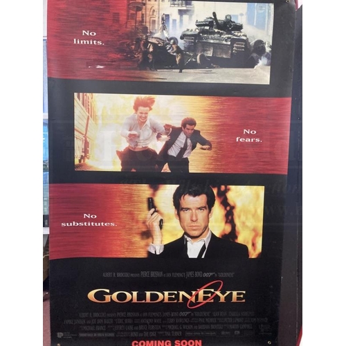 286 - Movies: Goldeneye oversize double sided display poster possibly for use in a bus stop. 69ins. x 46in... 