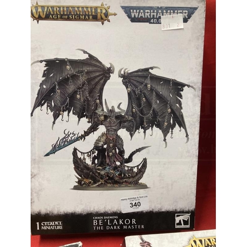 340 - Toys & Games: Warhammer unmade, boxed construction kits, models. Archaon Blood Thirster, Daemons of ... 