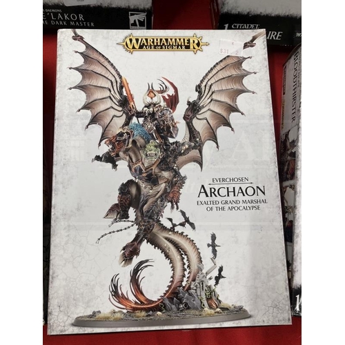 340 - Toys & Games: Warhammer unmade, boxed construction kits, models. Archaon Blood Thirster, Daemons of ... 