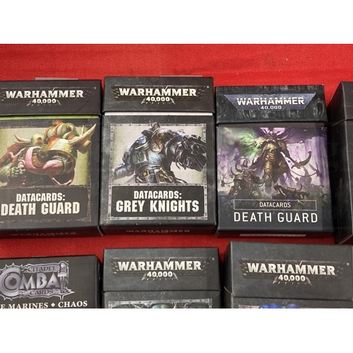 345 - Toys & Games: Warhammer Data Cards, fourteen sets, some unopened including Chaos Space Marines, Deat... 