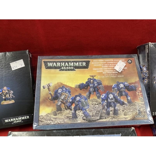 350 - Toys & Games: Warhammer construction kits, warriors. Space Marines, Scouts with sniper rifles x 2, P... 