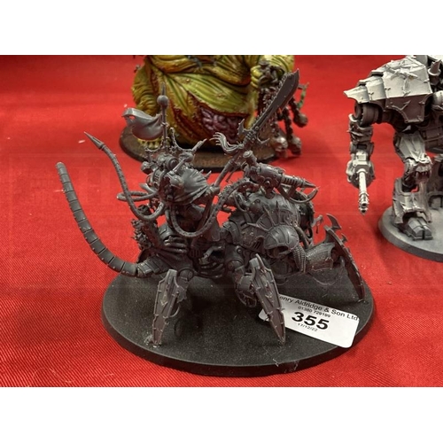 355 - Toys & Games: Warhammer Fantasy Wargames, three large scale well painted warrior figures including T... 