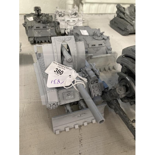 360 - Toys & Games: Warhammer Fantasy Wargames, armoured vehicle completed construction kits, unpainted. (... 