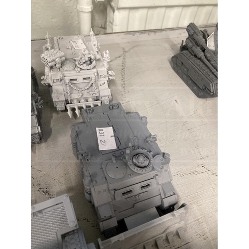 360 - Toys & Games: Warhammer Fantasy Wargames, armoured vehicle completed construction kits, unpainted. (... 