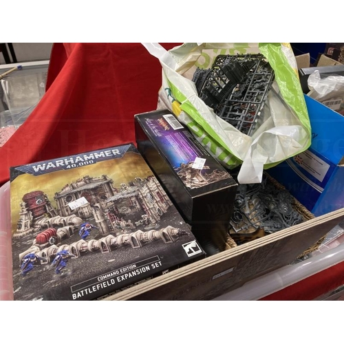 371 - Toys & Games: Warhammer Fantasy Wargames, two boxes of mixed landscape boards, buildings, incomplete... 