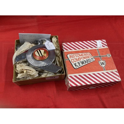 374 - Automobilia: Set of four MK II 1950s Styla Spinners in original box by Automobile Components K.F. Wa... 