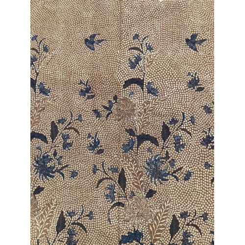 399 - Textiles: 1920s Batik Sarong on cotton, made using the Sogan method of Central Java decorated with p... 