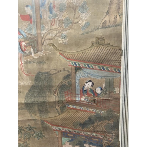 411 - Chinese School: Anonymous Republic period Chinese painting, ink and colour on silk laid on board, fi... 