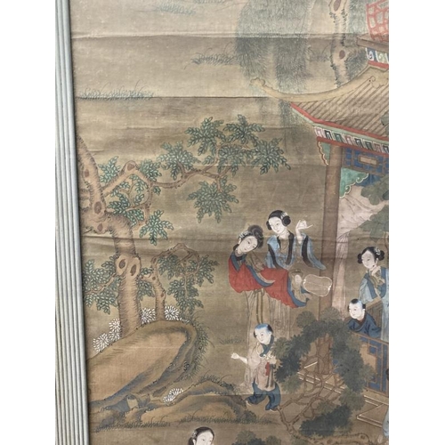 411 - Chinese School: Anonymous Republic period Chinese painting, ink and colour on silk laid on board, fi... 