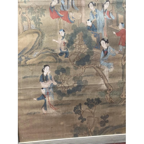 411 - Chinese School: Anonymous Republic period Chinese painting, ink and colour on silk laid on board, fi... 