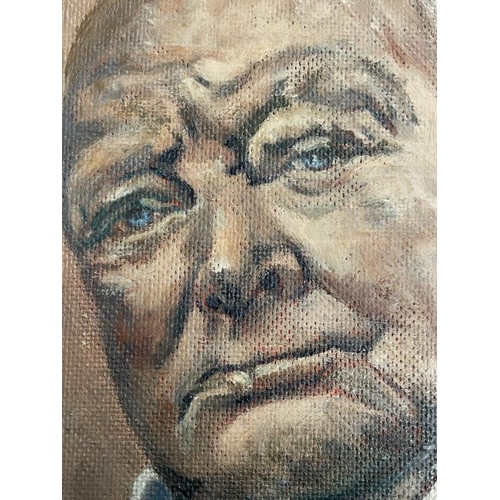 455 - Graham Sutherland (1903-1980): Oil on board preparatory sketch Sir Winston Churchill, signed and da... 