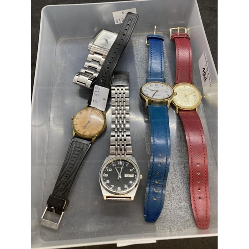 494 - Watches: Wristwatches, Pulsar x 2, Timex, Seiko, Buren. (5)