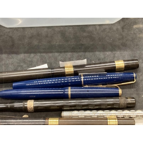 498 - 20th cent. Collection of fountain pens to include two by Mable Todd & Co, four Parkers and one by Tu... 