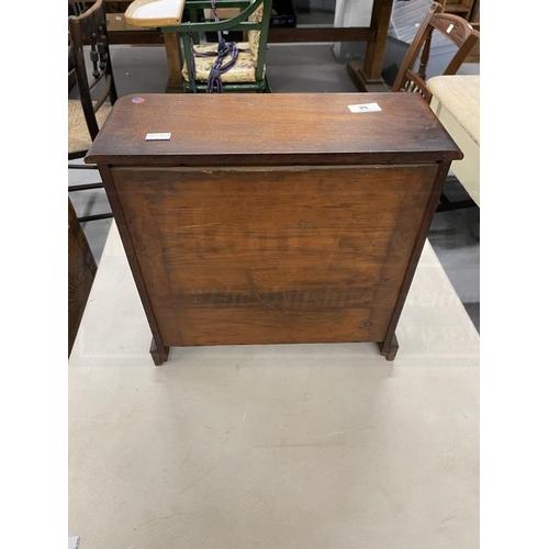 68 - 19th cent. Mahogany collectors cabinet, two arched doors opening to reveal two short over three long... 