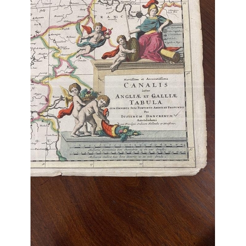 87 - Maps: Canalis inter Anglia et Gallia Tabula, map of the English Channel and adjoining areas of Franc... 