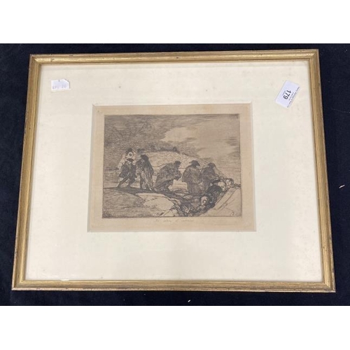 179 - Francisco José De Goya Y Lucientes (1746-1828): Etching/aquatint No Saben el Camino, framed and glaz... 