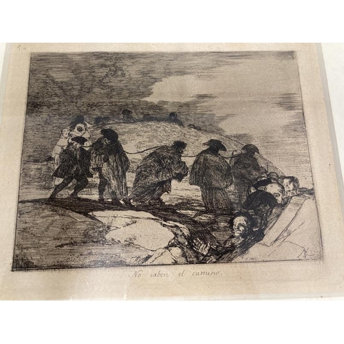 179 - Francisco José De Goya Y Lucientes (1746-1828): Etching/aquatint No Saben el Camino, framed and glaz... 