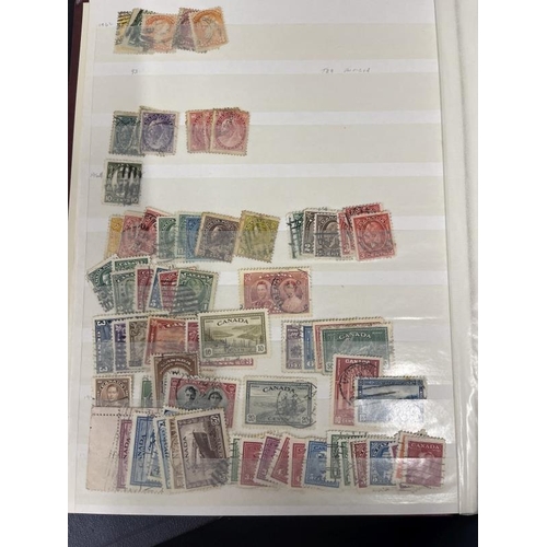 232 - Stamps: GB and Commonwealth stockbook of used and mint Commonwealth stamps to early Elizabeth II. Go... 