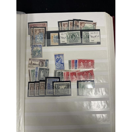 232 - Stamps: GB and Commonwealth stockbook of used and mint Commonwealth stamps to early Elizabeth II. Go... 