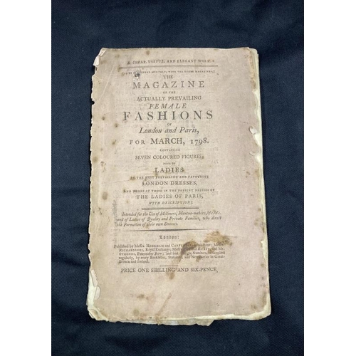 237 - Early Fashion: Extremely rare copy of Issue No 1 dated March 1798 of The Magazine of the Actually Pr... 