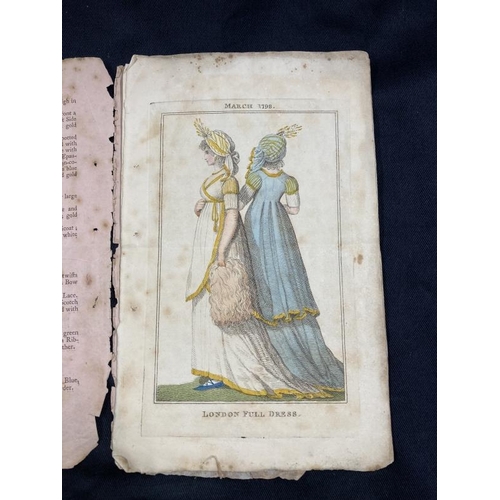 237 - Early Fashion: Extremely rare copy of Issue No 1 dated March 1798 of The Magazine of the Actually Pr... 