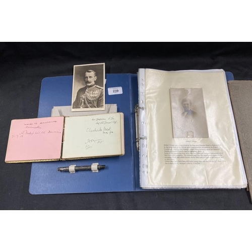 239 - World War One/Autographs: Extremely rare autograph book compiled by the receptionist at the Hotel Ma... 