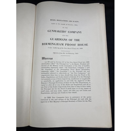 243 - Firearms Books: Gunmakers Company 1954 Rules and Regulations and HMSO reprint hardbound volume Gun P... 