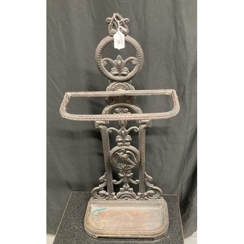 26 - Metalware: Coalbrookdale style cast iron umbrella stand with Victorian registration mark on reverse ... 