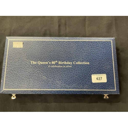 637 - Coins/Numismatics: A ROYAL MINT CELEBRATION IN SILVER 'THE QUEENS 80th BIRTHDAY COLLECTION 2006' SIL... 