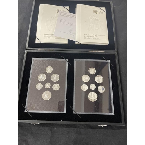 638 - Coins/Numismatics: A Royal Mint 2008 'United Kingdom Coinage Emblems of Britain Silver Proof Collect... 