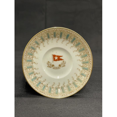 124 - WHITE STAR LINE: First-Class Wisteria Demitasse saucer. 4½ins.