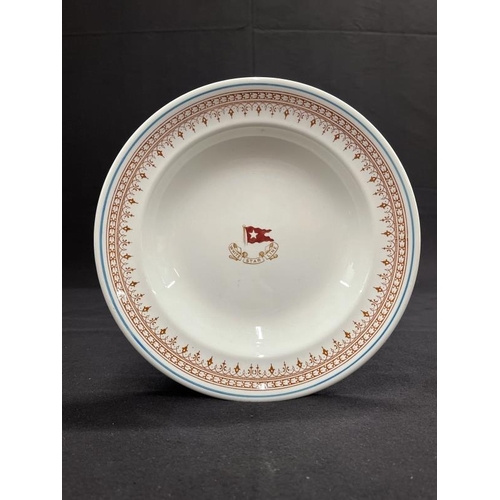 137 - WHITE STAR LINE: First-Class Losol ware Stonier and Company soup bowl. 9½ins.