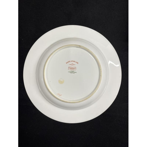 148 - WHITE STAR LINE: Copeland Spode a la carte soup bowl with gilt Oceanic Steam Navigation Company coba... 