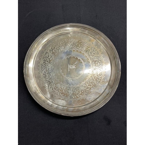 163 - WHITE STAR LINE: First-Class Elkington plate circular serving tray. 10ins.