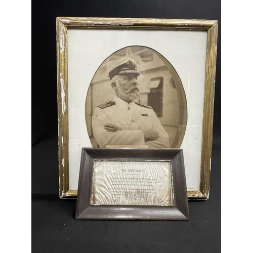 192 - R.M.S. TITANIC: Period oversize photograph showing Titanic's Captain Edward John Smith on board the ... 