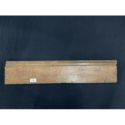 205 - R.M.S. OLYMPIC: Oak skirting board section from cabin C62. 27ins. x 5ins.