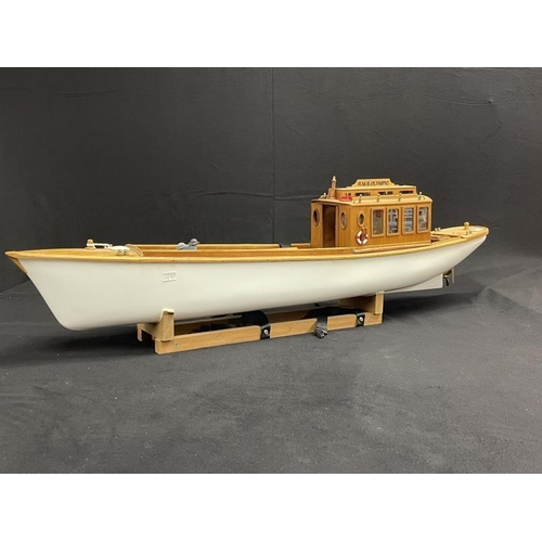 208 - R.M.S. OLYMPIC: Radio-controlled model boat. Lovingly crafted from original panelling from R.M.S. Ol... 