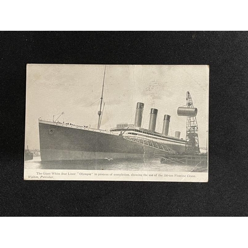 224 - R.M.S. OLYMPIC: Scarce original postcard by Walton of Belfast, either 1910 or 1911 (posted from Nort... 