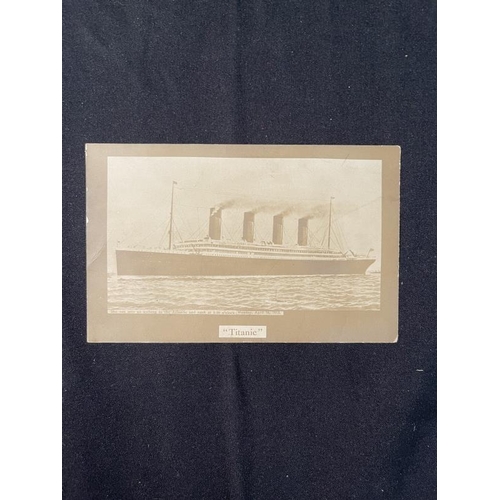 231 - R.M.S. TITANIC: Rare post-disaster privately printed postcard of Titanic at sea.