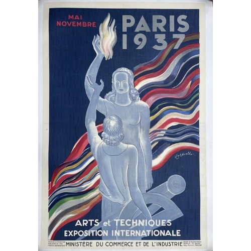 92 - TRAVEL POSTERS/ART DECO: Paris 1937 