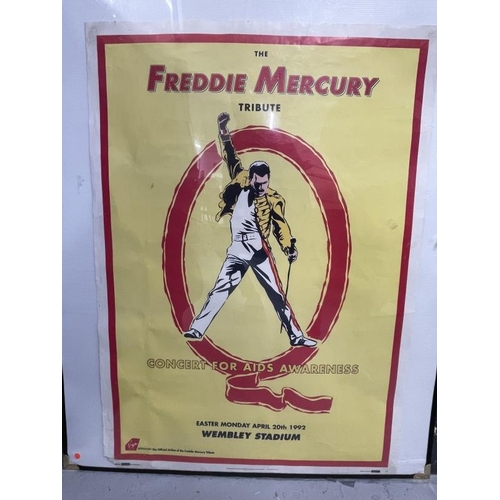 2 - Rock & Pop: Freddie Mercury Tribute for AIDS Awareness at Wembley April 1992. 26ins. x 35ins. Pink F... 