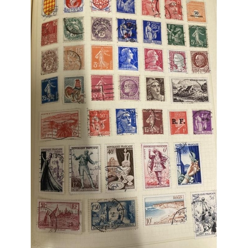 219 - Stamps: Large collection of 19th and 20th cent. World stamps in four albums, plus loose and two firs... 