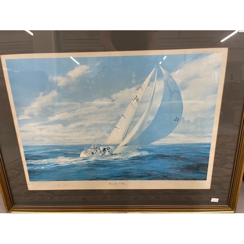 138 - 20th cent. Print, Robert Taylor signed maritime study 'Cutty Sark', framed and glazed. 21ins. x 14in... 