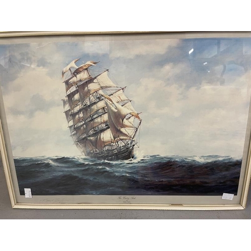 138 - 20th cent. Print, Robert Taylor signed maritime study 'Cutty Sark', framed and glazed. 21ins. x 14in... 