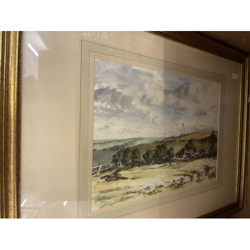 142 - P.C. Clemmow two watercolours titled An Old Bridge, signed, framed and glazed 9¾ins. x 14ins. and La... 