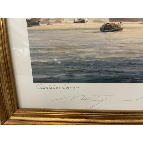 144 - 20th cent. Print, Robert Taylor signed maritime presentation copies - Flying Cloud and Spitfire Amer... 