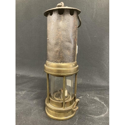 181 - Miners Safety Lamps: Late 19th cent. Unmarked example, stamped 18G on the reservoir. 10ins.